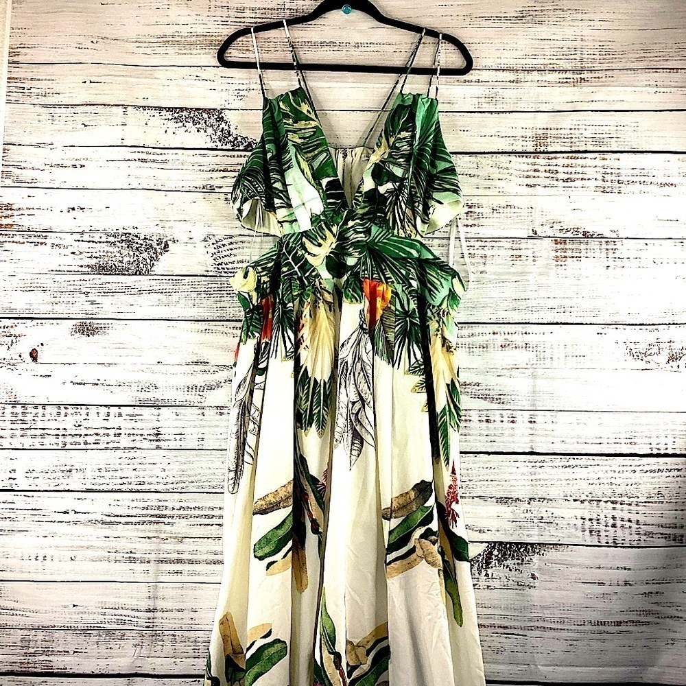 FASHION NOVA PLUS SIZE 1X‎ MAXI LONG DRESS KEY WEST PARTY VACATION BEACH NWT - Picture 4 of 16